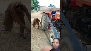 Tractor Starting With Powerfull Man 🙉 viral trending shorts hassanbhai [upl. by Diley]