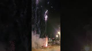 Fireworks to mark end of Sant Bartomeus Procession in Sitges Spain August 24 2024 [upl. by Olsewski208]