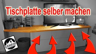 So habe ich eine Arbeitsplatte  Tischplatte selbst gebaut und verleimt [upl. by Natam]