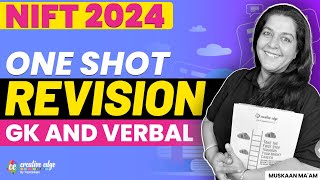 NIFT 2024 GK amp Verbal Ability One shot Revision  NIFT 2024 Preparation Strategy  CreativeEdge [upl. by Adyl415]