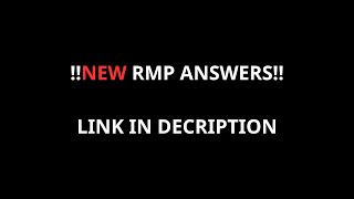 LINK IN THE DESCRIPTION NEW RMP Quiz Tryout Answers 2024 [upl. by Selfridge507]