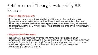 Reinforcement theory BF SKINNER [upl. by Swartz]