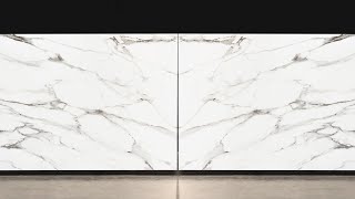 StratusPorcelain – Calacatta Michelangelo Oro Polished Finish Bookmatched [upl. by Nerhtak]