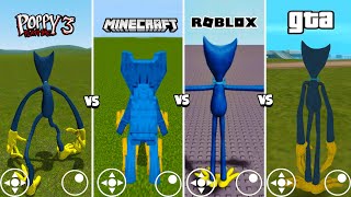 What if I Become Nightmare Huggy Wuggy MINECRAFT vs ROBLOX vs Poppy Playtime Chapter 3 [upl. by Shih]