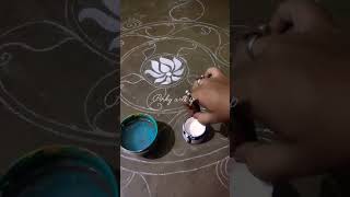 Happy Diwali ✨🙏🌺 new Alpona disgne🥰 diwalidecoration rangoli diwali trending shorts diy [upl. by Asilla]