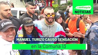 Manuel Turizo causó sensación en la Comuna 13  Teleantioquia Noticias [upl. by Howey]