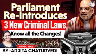 Amit Shah ReIntroduces 3 Criminal Law Bills After Making Changes  Know all the details [upl. by Ahseinek304]