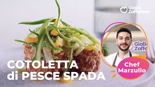 💛 COTOLETTA di PESCE SPADA con MAIONESE al LIMONE e INSALATA di PUNTARELLE  CHEF MARZULLO 😍 [upl. by Deerdre]