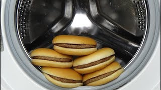 Experiment  test hamburgers in a Washing Machine  hamburger destroyed in a washer movie 58 [upl. by Yllod]