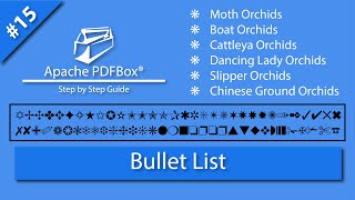 Simple bullet list Apache PDFBox Add Bullet list in PDF using Apache PDF Box library [upl. by Rostand]