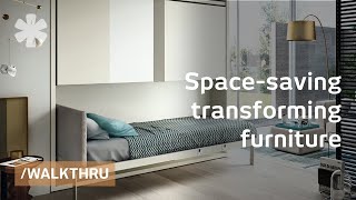 Space saving furniture that transforms 1 room into 2 or 3 [upl. by Aihn944]