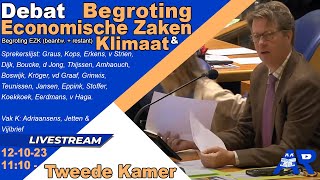 Terugkijken Begroting Economische Zaken amp Klimaat  Tweede Kamer [upl. by Anits662]