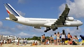 StMaarten 2013  Boing 747  A340  4 best landing´1 abort landing [upl. by Heidy]