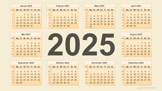 Kalender 2025 [upl. by Erodoeht]