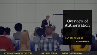 SAP GRC Training  Overview of Authorization  SAP GRC S4 HANA Training [upl. by Macleod217]