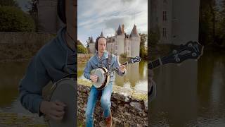 The Castle Jig in front of this incredible Chateau banjo irishtenorbanjo tenorbanjo france jig [upl. by Rasla]