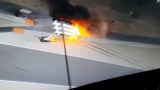 F1 crash Grosjean  Bahrain 2020 [upl. by Aleahpar]