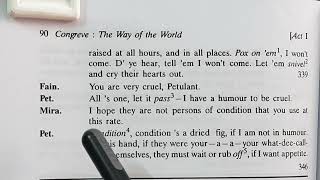 The Way of the World by William Congreve Act I lines 301473fully explained line by line in Hindi [upl. by Urania]