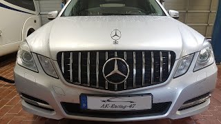 Mercedes EKlasse W212 Vorfacelift  Kühlergrill mit Einbau 199 €  Panamericana Style Grill Chrom [upl. by Atimad]