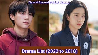 Zhou Yi Ran and Zhuang Da Fei Sabrina Zhuang  Drama List 2023 to 2018 [upl. by Harrison]