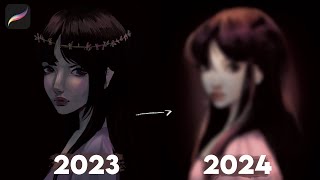 Redrawing My First artwork of 2023 1 Year Later [upl. by Ashley]