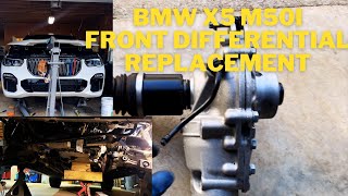 2020 BMW X5 M50i front differential replacement Part 1 [upl. by Odel]