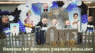 1st Birthday Highlight Video 2024  Welcome to THE BOSS Baby quotRamaang  Planet Studio Rewa [upl. by Gloriane206]