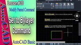 AutoCAD Set To Bylayer [upl. by Hewet939]