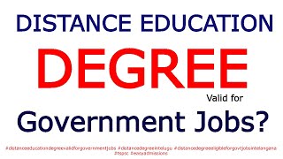 Is Distance Education Degree Valid for Government JobsDistance Degree in Telugu distancedegreeints [upl. by Atirec]