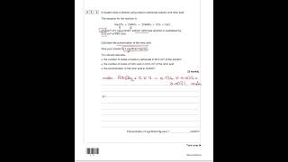 Exam Techniques Concentration calculation from titration GCSE Chemistry [upl. by Nnep]