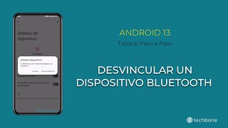 Desvincular un Dispositivo Bluetooth Android 13 [upl. by Anelam]