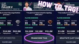 How To Franchise Tag Players In Madden [upl. by Philender958]