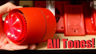 Testing All 32 Tones of the Vantage Combi Fire Alarm Sounder Beacon [upl. by Ardnazil]