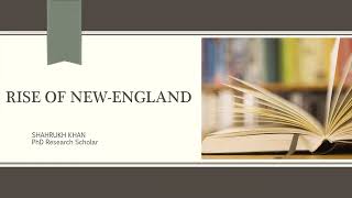 Rise of America NEW ENGLAND  History of Literature  UGCNETJRF  LITMANIA  ENGLISH LITERATURE [upl. by Sarita]