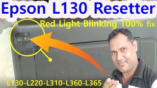 Epson L130 Resetter  Epson L130 Red Light Blinking Solution [upl. by Clim]