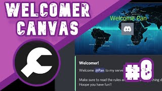 Welcomer bot with custom imagescanvas amp dm  Discord Bot Builder 8 [upl. by Oriaj956]