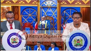 LIVE Fireworks in senate as Meru Gov Kawira Mwangazas impeachment motion is heard [upl. by Drawd127]