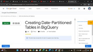 Creating DatePartitioned Tables in BigQuery engineeringupdate GSP414 [upl. by Sucram]