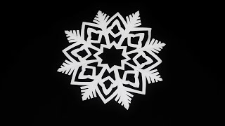 How to Make an Easy Paper Cutting Snowflake  Christmas Mandala Paper Art  Window Decoration [upl. by Azilem]