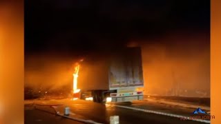 TG7 Basilicata News Tir avvolto dalle fiamme Arrestato un uomo per spaccio [upl. by Izak]