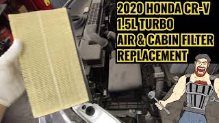 2020 HONDA CRV 15 TURBO AIR amp CABIN FILTER REPLACEMENT [upl. by Ennagem]