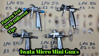 Mini Spray Guns Iwata LPH80 LPH50 W50 Kiwami amp Bisho 04 06 10 12 amp 13 For Scale Models [upl. by Nnaylime]