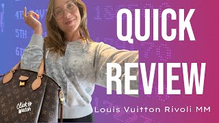 Louis Vuitton Rivoli MM Monogram Quick Review Try on Price Details [upl. by Cannon]