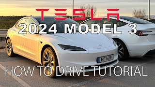 How to drive the 2024 Tesla Model 3 Highland First time owner tutorial  and other cool features [upl. by Isma]