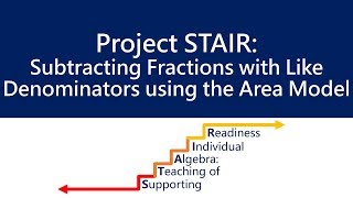 Subtracting Fractions with Like Denominators using the Area Model [upl. by Also509]