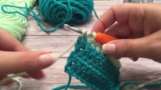 How To Change Yarn or Color With Half Double Crochet Stitch [upl. by Rana]