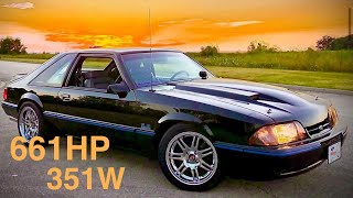 351W Vortech Supercharged Foxbody Mustang [upl. by Hersh294]