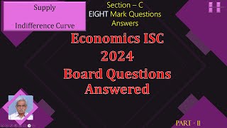 Economies ISC Board QuestionsSECTION C 8MARKS 2024 PART11 [upl. by Noraha]