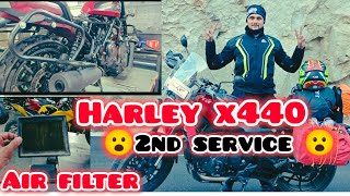 2nd service of harley x440  Review of harley x440  ladakh bike trip with harley x440 [upl. by Yenaffit]