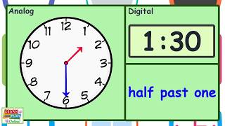 Telling the Time for Kids Half Past Times [upl. by Leund]